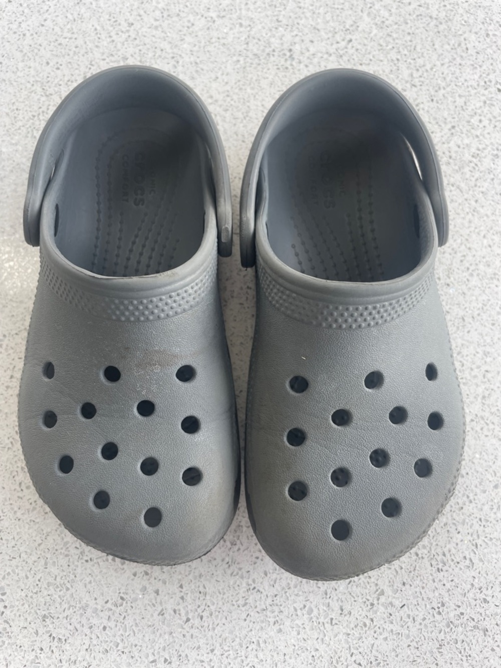 CROCS Kids Gray Classic Slip-On Clogs